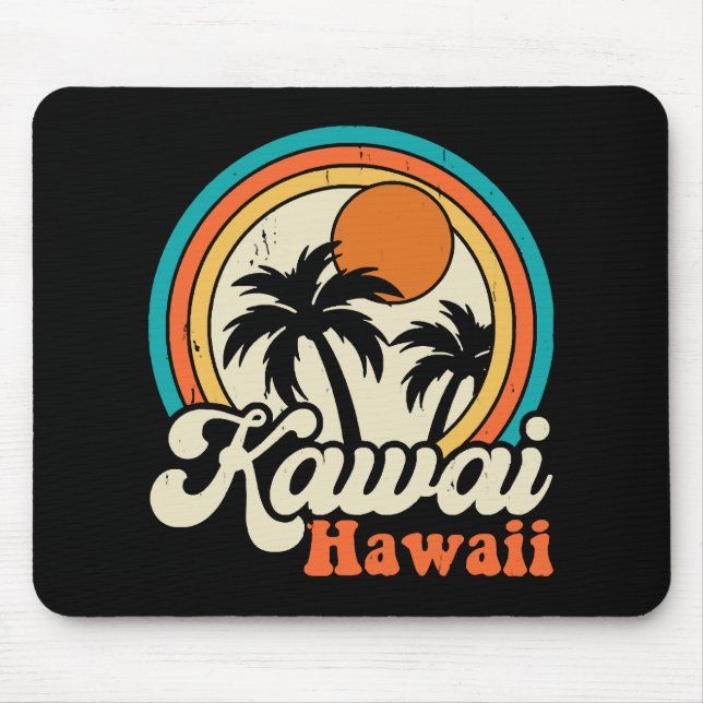 Surfing Kawaii Hawaii Mouse Pad (Front)
