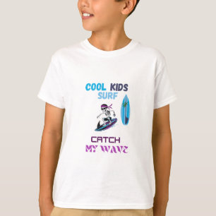 Surfing Kids Shirt Cool Skeleton On Surfboard