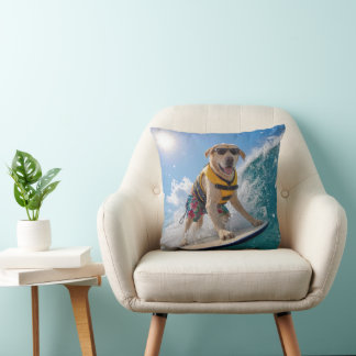Surfing Labrador Retriever Cushion