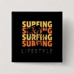 Surfing Life Style Surfing 15 Cm Square Badge
