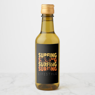 Surfing Life Style Surfing Wine Label