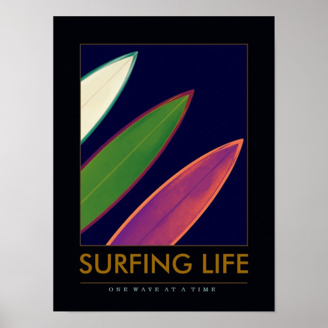 SURFING LIFE - surfboards water-sport Poster (Front)