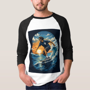 Surfing man on the waves T-Shirt