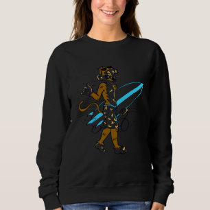 surfing monkey  banana sweatshirt