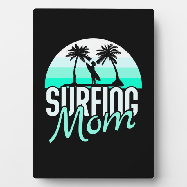 Surfing Mum Plaque (Front)