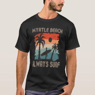 Surfing Myrtle Beach Vacation South Carolina Palm T-Shirt