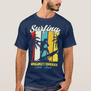 Surfing Narragansett Town Beach Rhode Island T-Shirt