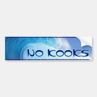 SURFING - NO KOOKS BUMPER STICKER