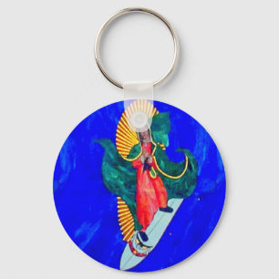 surfing nun keychain