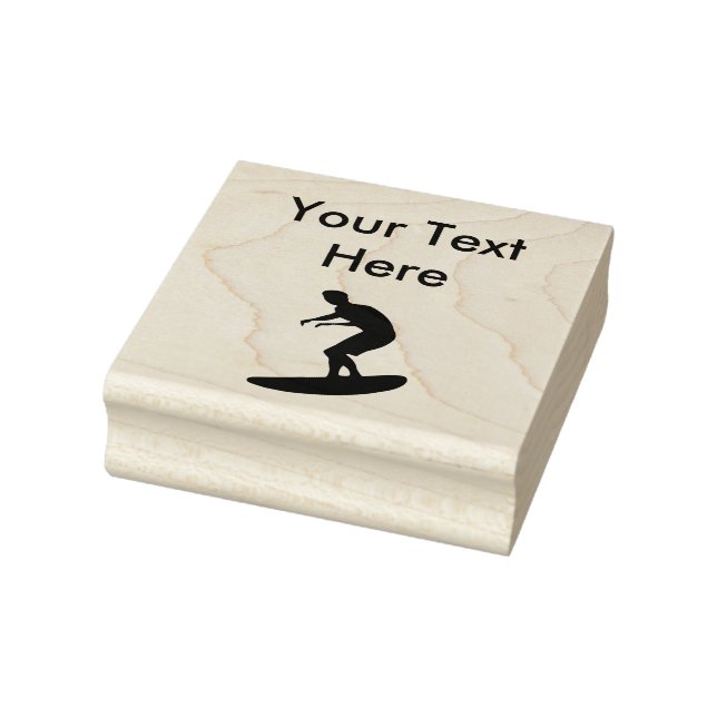 Surfing On A Surfboard Rubber Stamps (Stamp)