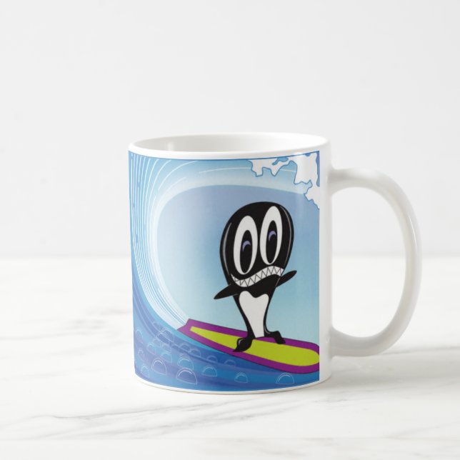 Surfing Orca Mug (Right)