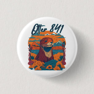 Surfing Otter 841 Otter My Way California Sea Otte 3 Cm Round Badge