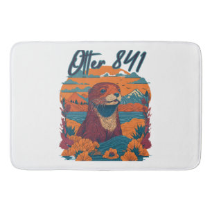 Surfing Otter 841 Otter My Way California Sea Otte Bath Mat