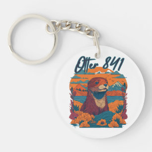 Surfing Otter 841 Otter My Way California Sea Otte Key Ring