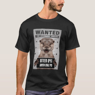 Surfing Otter 841 Wanted For Long Board Larceny Su T-Shirt