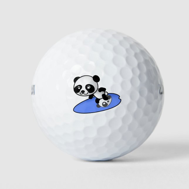 Surfing Panda Golf Balls (Front)