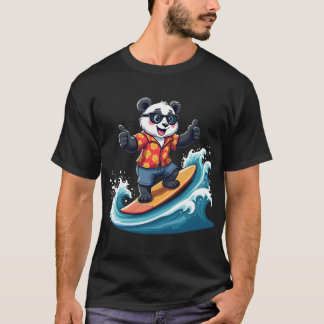 Surfing Panda in Tropical Style – Fun and Relaxed  T-Shirt