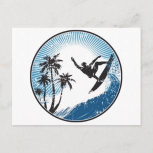 Surfing Postcard