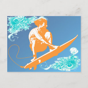 Surfing Postcard