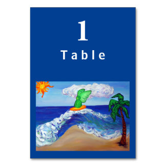 Surfing Raphael Angel Custom Table Cards