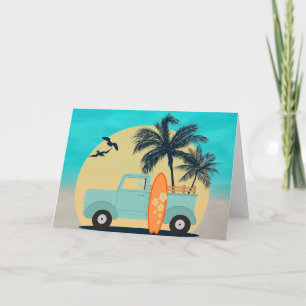 Surfing Retro Card