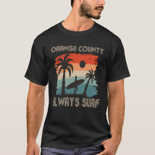 Surfing Retro Palm tree California Orange County B T-Shirt