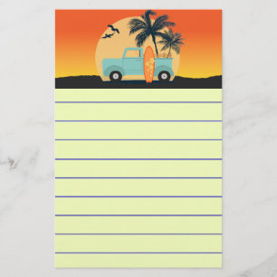 Surfing Retro Stationery
