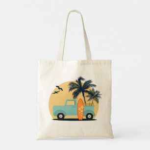 Surfing Retro Tote Bag