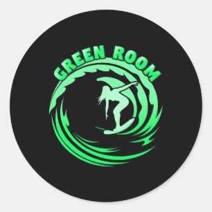 Surfing Rrel Wave Tubing West Coast Socal Norcal S Classic Round Sticker