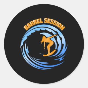 Surfing Rrel Wave Tubing West Coast Socal Norcal S Classic Round Sticker