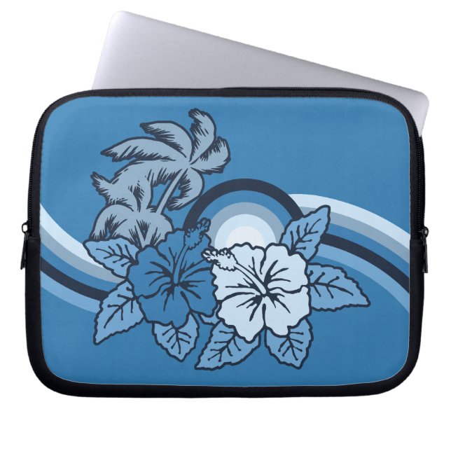 Surfing Safari Hawaiian Neoprene Wetsuit Laptop Sleeve (Front)