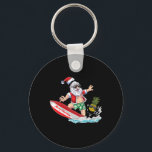 Surfing Santa Beach Holiday Plams Christmas In Jul Key Ring<br><div class="desc">Surfing Santa Beach Holiday Plams Christmas In July Surf 1</div>