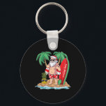 Surfing Santa Beach Holiday Plams Christmas In Jul Key Ring<br><div class="desc">Surfing Santa Beach Holiday Plams Christmas In July Surf 2</div>