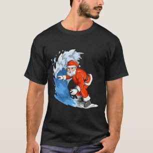 Surfing Santa Christmas In July Santa Hawaiian Sum T-Shirt