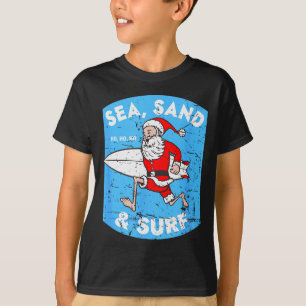 Surfing Santa - Christmas Surfboarding Santa Claus T-Shirt