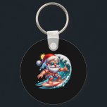 Surfing Santa Claus Christmas In July Beach Summer Key Ring<br><div class="desc">Surfing Santa Claus Christmas In July Beach Summer Vacation 1</div>