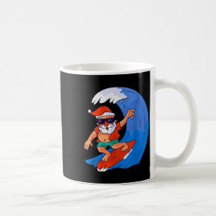 Surfing Santa Claus Christmas X-mas Gift  Coffee Mug