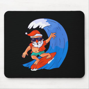 Surfing Santa Claus Christmas X-mas Gift  Mouse Pad