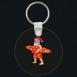 Surfing Santa For Hawaiian Surf Christmas  Key Ring<br><div class="desc">Surfing Santa For Hawaiian Surf Christmas</div>