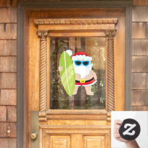 Surfing Santa hawaiian tropical summer Christmas