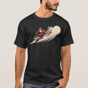 Surfing Santa Summer Christmas T-Shirt