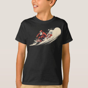 Surfing Santa Summer Christmas T-Shirt