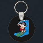 Surfing Santa Surfer Christmas In July  Key Ring<br><div class="desc">Surfing Santa Surfer Christmas In July</div>