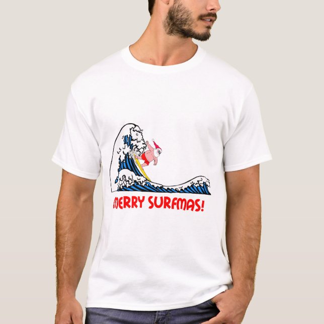 Surfing Santa T-Shirt (Front)