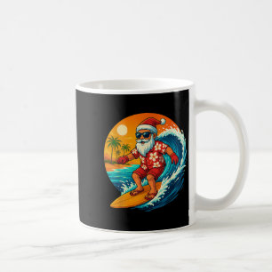 Surfing Santa Trocal Christmas Holiday Hawaiian Be Coffee Mug