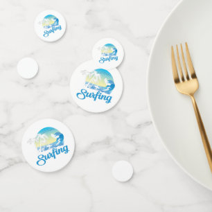 Surfing Sea Beach Confetti