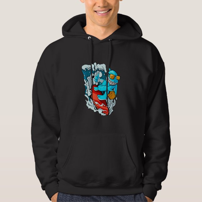 Surfing Shark Surf Hoodie (Front)