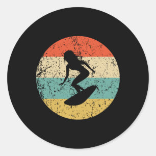 Surfing Shirt - Vintage Retro Surfer  Classic Round Sticker