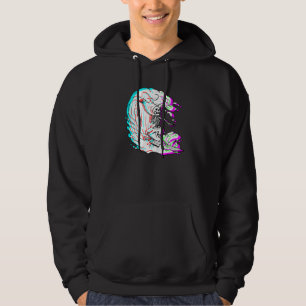 Surfing Skeleton Funny Beach Surfer Vaporwave Surf Hoodie