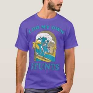 Surfing Skeleton Surfing Board Waves Skeleton Surf T-Shirt